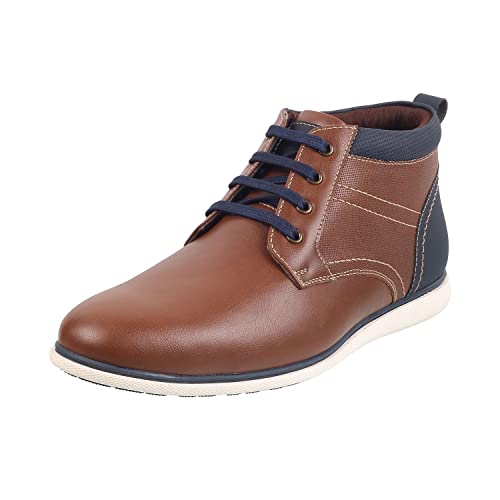 Image of Mochi Men's Chelsea Leather Stylish High Top Boots