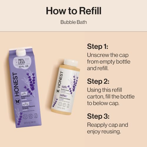 Image of The Honest Company Bubble Bath, Hypoallergenic, Lavender Calm, 32 fl oz