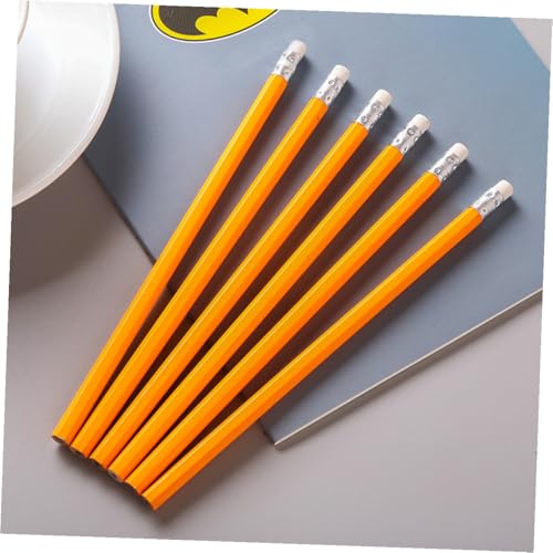 VILLCASE 100 lápices HB con borrador naranja miniatura 4