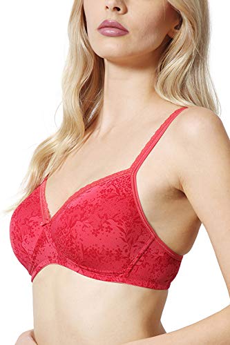 Image of Van Heusen Women's Cotton Padded Wireless Bra - Full Coverage, Anti Bacterial, Breathable Perforated Cups