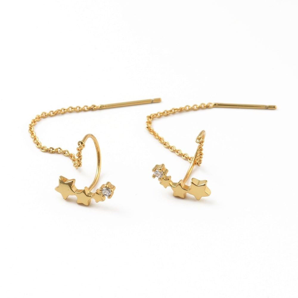 Via Mazzini Gold Plated Stars Design Sui Dhaga Needle And Thread Dangle Earrings For Women And Girls (ER2330) (B0CJJNJGWJ) Amazon Price History, Amazon Price Tracker