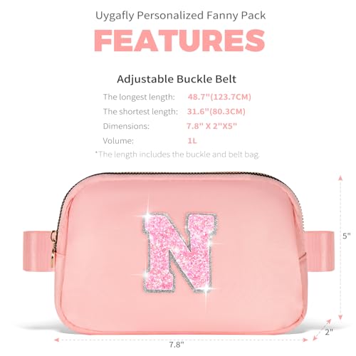 Image of Uygafly Gift for Teen Girls Kids Daughter Her - Birthday Gifts for 3 4 5 6 7 8 9 10 11 12 13 Year Old Girls,Fanny Pack Crossbody Bag Purse Belt Bag Cute Trendy Stuff | Peach,N