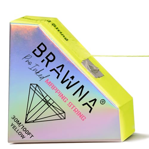BRAWNA fil sourcil 30m (100 ft) jaune