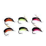 UAERSCH 6pcs Carp Fishing Zig Fly Boatman Carp Fishing Pop Up Mimic Artificial Bait for Hair Rig Helicoper Combi Rigs