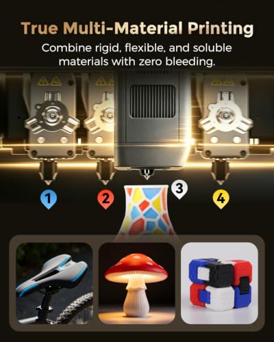 Image of FLASHFORGE Creator 5 Pro 4-Toolhead 3D Printer, Industrial Multi-Material & Color Printing, 65C Active Heated Chamber, Near-Zero Waste System, CoreXY 600mm /s Printing