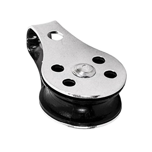 MarineNow 25mm Sailing Block Marine 316 Stainless Steel Rope Pulley Nylon Sheave Single Lashing Eye (50-Pack)
