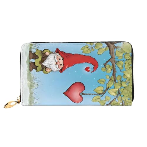 Christmas Traditional Gno Long Leather Wallet,Large Capacity Soft Pu Leather Purse For Women With Multiple Card Slots Phone Pocket And Zipper Coin Purse Stylish Phone Card Holder Clutch