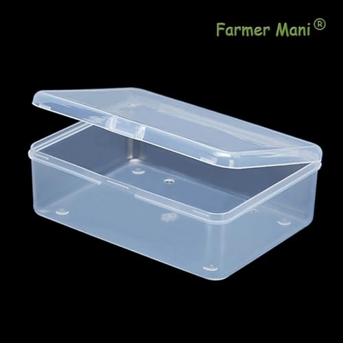 Image of 2 Pcs (5.51x4.02x1.89 inch) Small Plastic Storage Containers Box with Lid, Rectangular Clear Box for Collecting Small Items, Beads, Game Pieces, Business Cards, Crafts Accessories