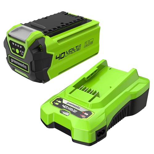 Pack GREENWORKS 40V - 1 Akku 2 0Ah Lithium-Ion - 1 Ladegerät
