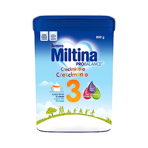 Miltina Humana Probalance 3 - Preparado lácteo de crecimiento para cuerpo y mente activos. Niños a partir de los 12 meses - 800 g