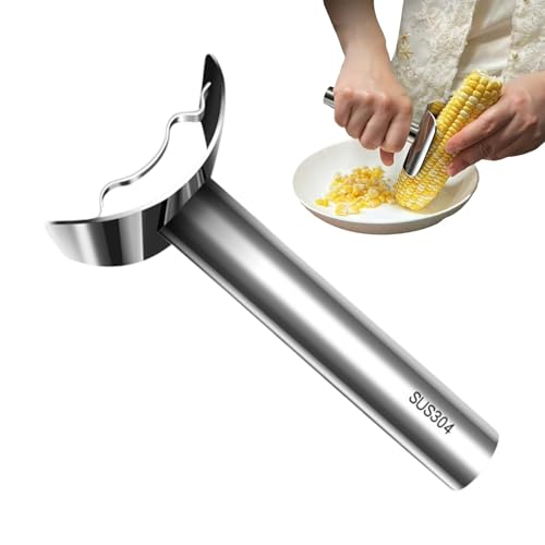 とうもろこし剥ぎ器 | ステンレス製 トウモロコシ剥き器 | 脱粒器キッチンガジェット 人間工学的ハンドル クイックカッター キッチン バー 業務用 家庭用食品向け