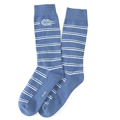 Cufflinks Inc. Striped Millenium Falcon Blue Men's Sock, One size fits most (up to men's size 12) Officially licensed by Lucasfilm LTD.2