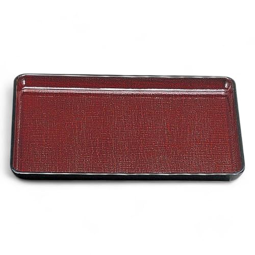 J-kitchens お盆 耐熱A)尺3 カスリ トレー ( 盆 トレイ おぼん )溜カスリ 滑らない 39cm 耐熱 漆器 ( ABS 樹脂 ) 日本製 食洗機対応