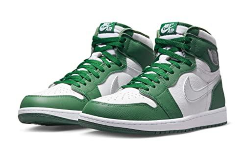Jordan Air 1 Retro High OG Herren-Sneaker, Gr&uuml;n-Wei&szlig; (Gorge Green/Metallic Silver-wh), Gr&ouml;&szlig;e 47,5, 47 EU