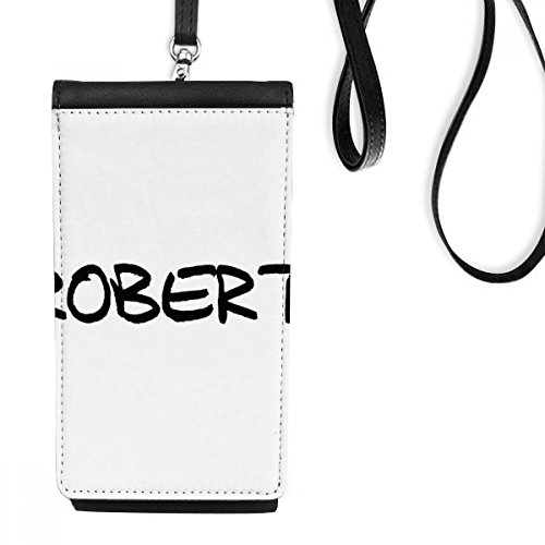 Bourse en cuir suspendu pour téléphone noir Robert