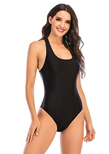 Upopby Women's One Piece Athletic Swimsuit Crisscross Sports Training Racerback Swimwear Plus Size Slimming Bathing Suit2