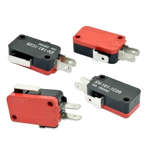 Microinterruptor de límite de recorrido momentáneo SPDT 16A 250V CA de 3 pines 3