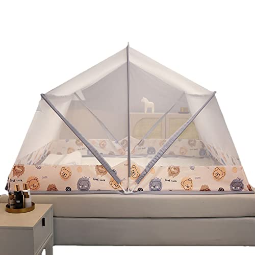 GJMSSMY Mosquitera para Cama, mosquitera Plegable portátil para Cama, Dosel para Cama, Camping, Viajes, hogar, Tienda de campaña, mosquitera Plegable, fácil instalación, A, 80 * 190 * 100
