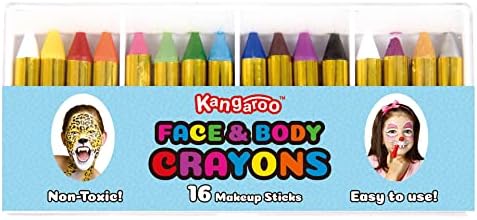 16-Makeup Sticks Face Painting Kit for Kids I Face Painting Kit Professional Makeup Set I Body Paints for Adults & Toddlers Markers Set I Perfect Body Makeup Washable Paint for Birthday Girls & Boys