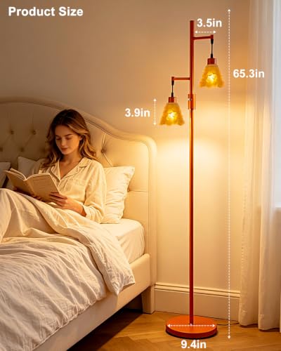 Image of Lightdot Globe Floor Lamp with LED Bulbs Included, Dimmable Floor Lamps,Unique Modern Standing Tall Lamp for Bedroom Living Room /Sofa Beside /Corner Decor-Gold