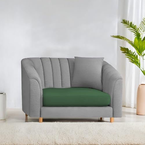 Image of Casaliving Doraldo 1 Seater Sofa Set for Living Room (Green Grey Colour) Premium Fabric Sofa
