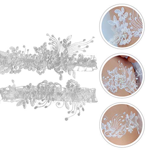 VALICLUD 1 Par Liga De Renda Perna Única Anéis De Perna De Renda Floral Liga Decorativa Coxa Ligas D