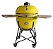 YNNI KAMADO TQTV23YL XL - Parrilla de 23 pulgadas, color amarillo, chipfeeder, paquete, barbacoa, cerámica, huevo, ahumador, TQTV23YL