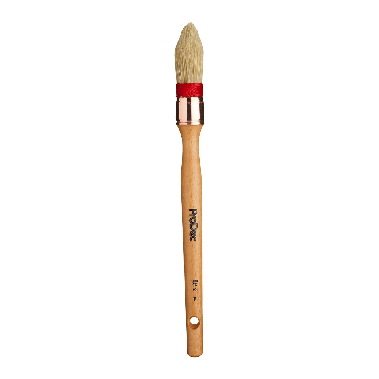 ProDec 25mm Trade Professional Pointed Pure Bristle Sash Brush Ideal for Precise Painting of Sash Windows, Architraves and Other Curved, Moulded or Profiled Surfaces with Gloss and Satin Paints