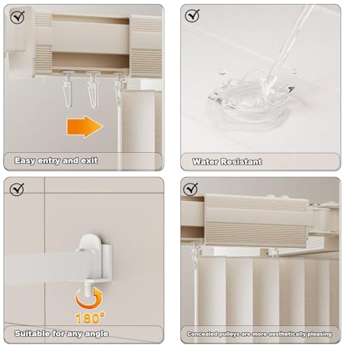 Tringle à rideau de douche pliable réglable avec ventouses