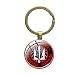 JONJUMP Bronze B Vintage Ukraine Glas Kuppel Schlüsselanhänger Kunst Foto Cabochon Schlüsselanhänger Ukrainisches Symbol Runen Muster Geschenke für Männer Frauen