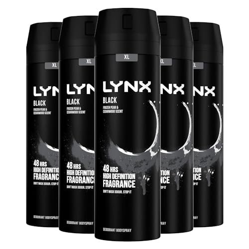 Lynx Black Bodyspray 200 ml x 5 pack
