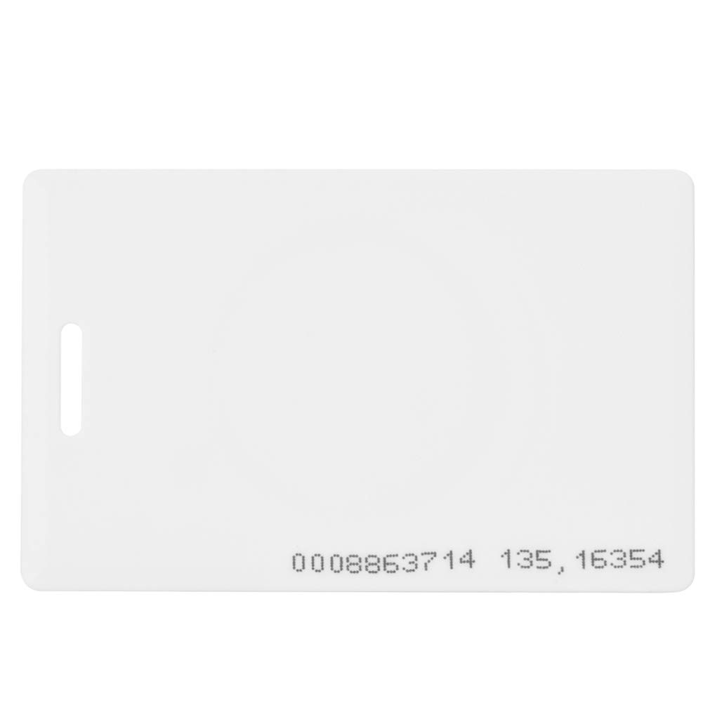Dioche Access Card 125Khz Card Readable Access Card 10 Pieces 125Khz RFID Readable Access Card Proximity Door Control Access Card, white