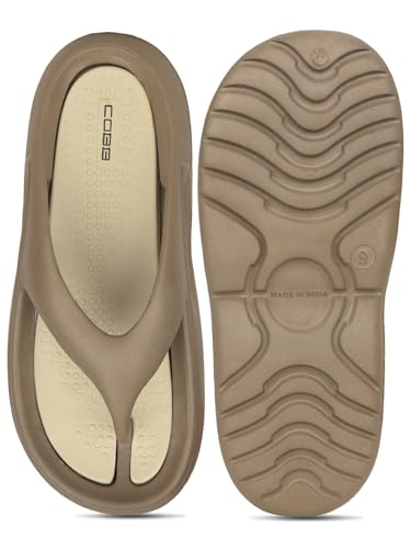Image of COBB Men's Premium Slippers With Soft Acupressure Comfortable & Light Weight| Stylish & Anti-Skid | Casual Waterproof & Everyday Flip-Flop
