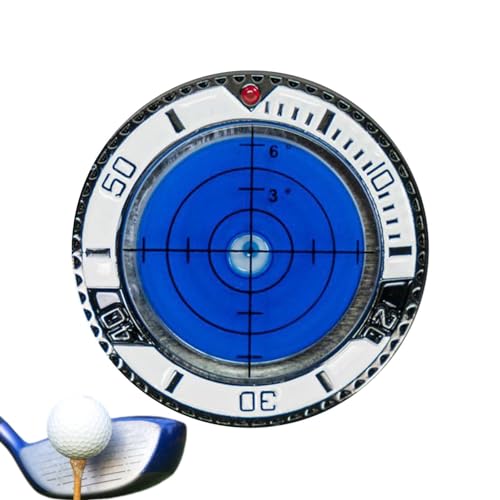 ゴルフマーカー 水平器 高精度グリーン読書補助 ゴルフボールマーカー ゴルフグリーンリーダー 重心マーカー パター練習 ボール 傾斜 水準器 スティンプメーター 丸型気泡水平器 帽子クリップ 取り付け簡単 目盛り付き 傾斜測定 レベラー工具 ゴルフ愛好家向