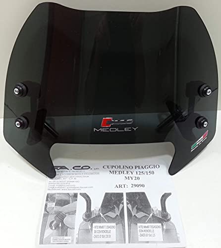 Windschild Piaggio Medley 125-150cc ab 2020 - Artikelnummer 29090 Dunkelgrau