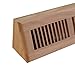 WELLAND Red Oak Baseboard Diffuser Wood Vent Register,15 L X 3 1/2 W X 4 1/2 H Inch