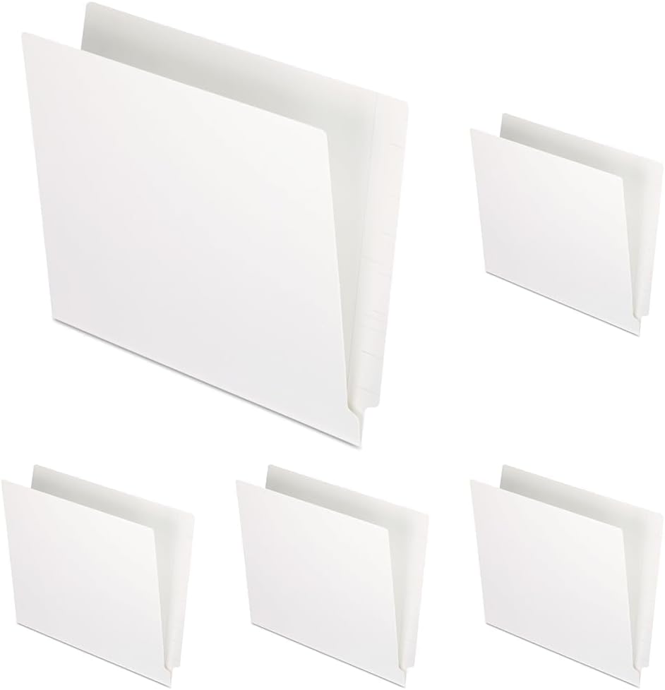 Pendaflex H110DW Reinforced 2-Ply Folders, Straight Cut, End Tab, Letter Size, WE, 100 per Box White