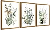 FYLDPSB 3Pcs Framed Wall Art Floral Wall Decor Living Room Canvas Art Botanical...
