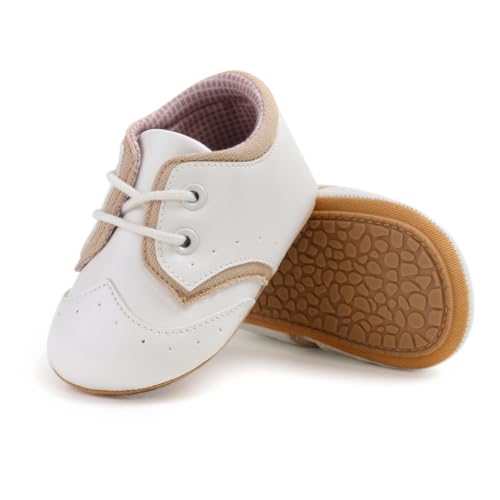 Image of Baby Boys Girls Sneakers Toddler Non-Slip Soft Rubber Sole First Walking Shoes Infant Newborn Crib Dress Shoes