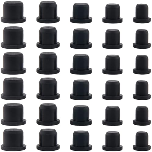 Image of GORGECRAFT 50Pcs 5 Sizes Black Silicone Bottle Stopper Tube Seal Plug 7.5 /8.3 /9.5 /10.5 /11.5mm Salt and Pepper Shakers Stopper Replacement Insert Hole Plug End Covers for Bottles Pipes Flower Pots