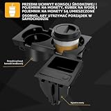Geloo Uchwyt na kubek do E46 Centralna konsola do przechowywania monet 51168217953 dla E46 318I 320I 325I 330I 1998-2005