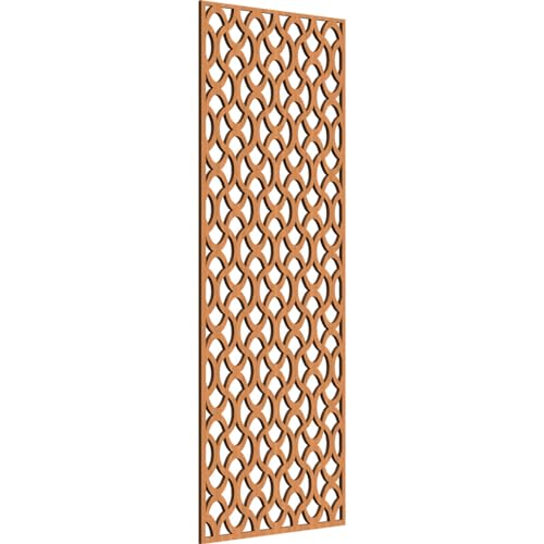 Image of Resort Decorative Pierced Fretwork Wood Wall Panels, 23 3 /8 inchW x 59 3 /8 inchH x 3 /8 inchT, Cherry