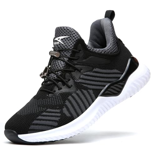 VITIKE Kinder Schuhe Jungen Schuhe Mädchen Sneaker Damen Sportschuhe Outdoor Schuhe Jungen Turnschuhe Laufschuhe Schnürer Freizeit Sportschuhe Kinder Sneaker 8-schwarz 35 EU