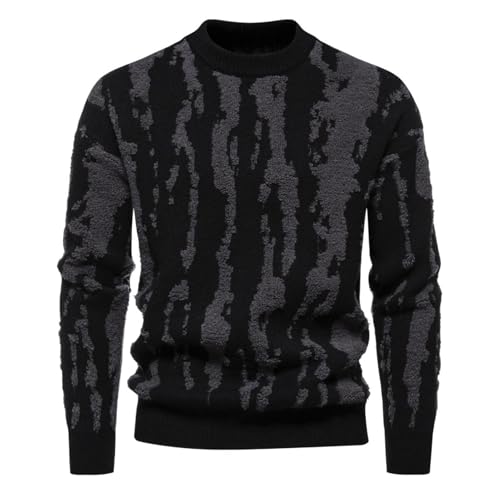 Men's Sweater Round Neck Knit Pullover Loose Fit Casual Long Sleeve Autumn Winter Top for Men2