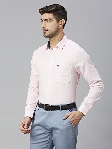 Image of Thomas Scott Men's Cotton Slim Fit 100% Formal Shirt with Spread Collar and Full Sleeves