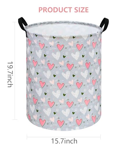 Image of Round Laundry Basket Storage Bins Nursery Hamper Gift Baskets for Home,Office,Home Decor
