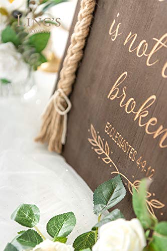 Ling's Moment A Cord Of Three Strands Wedding Sign-Alternative Wedding Unity Sign - Strand Of Three Cords Sign-Unity Cord Wedding Sign #TOP4