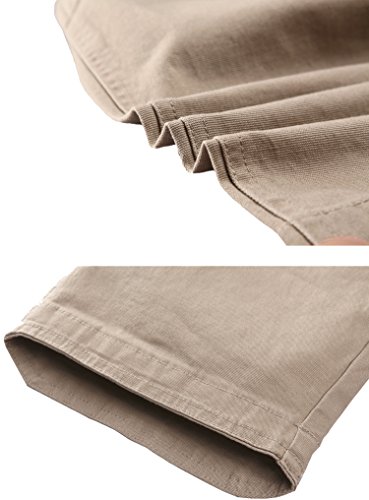 TACVASEN Mens Outdoor Rip-Stop Multi Pockets Relaxed-Fit Tactical Cargo Pants Khaki, 40 - Image 7