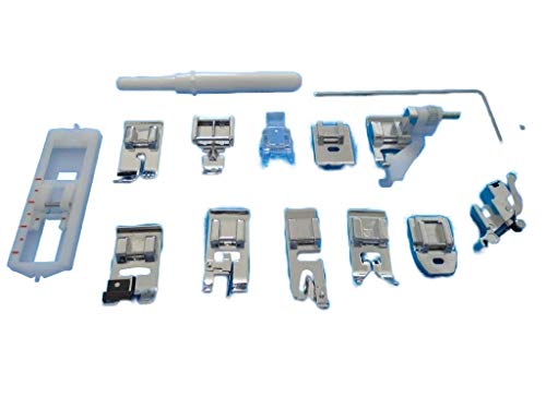 Kit de 13 Pies Prensatelas bajo para máquina de coser miniatura 1