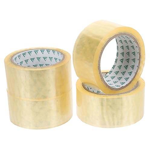 STOBOK 4 Rollos cinta de sellado transparente etiqueta cinta de mudanza para cajas cinta de embalaje resistente cinta postal dispensador cinta clara cinta de envío transparente bopp